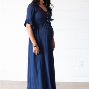 Week & Ivory Navy Maxi Dress